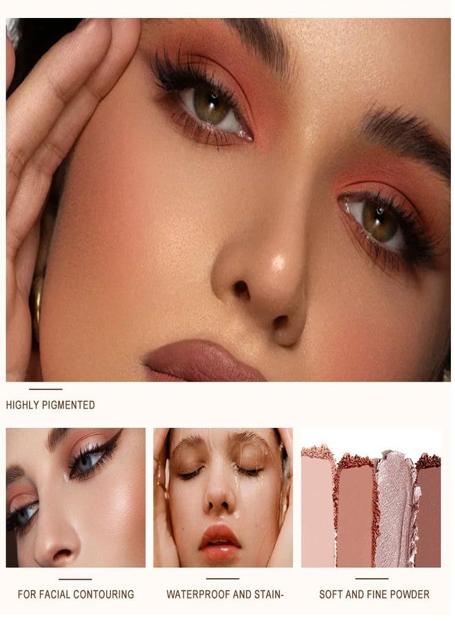Houksouml Nude Eyeshadow Palette, Matte & Shimmer Soft Neutral Shades, Purple Khaki Brown Caramel Latte Champagne Pearl Tones, Smooth Blendable Fine Shimmer, Long-Lasting Pigmented Eye Makeup for Daily Wear-A04 - Image 4