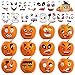 kortes 96 Pack Pumpkin Decorating Stickers Small Pumpkin Face Stickers for Halloween Gifts and Kids Party Favors Funny Make DIY Craft - Image 3
