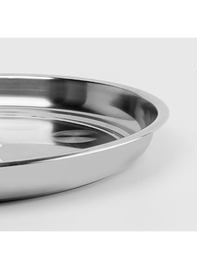 555 Premium Stainless Steel Round Tray 75 cm – Multipurpose Serving Plate for Biriyani, Mandi, Arabic Cuisine, Fruits, Vegetables & More  Durable & Decorative Tray for Home, Restaurant, |Mirror Finish