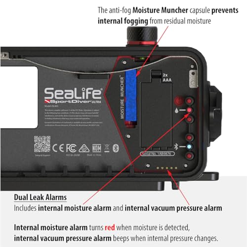 SeaLife SportDiver Ultra Underwater Smartphone Scuba Housing – Dive to 130', Waterproof Photography, Easy Camera Controls, with Leak Alarms, Fits Most Phones - Image 4