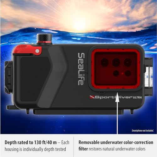 SeaLife SportDiver Ultra Underwater Smartphone Scuba Housing – Dive to 130', Waterproof Photography, Easy Camera Controls, with Leak Alarms, Fits Most Phones - Image 5
