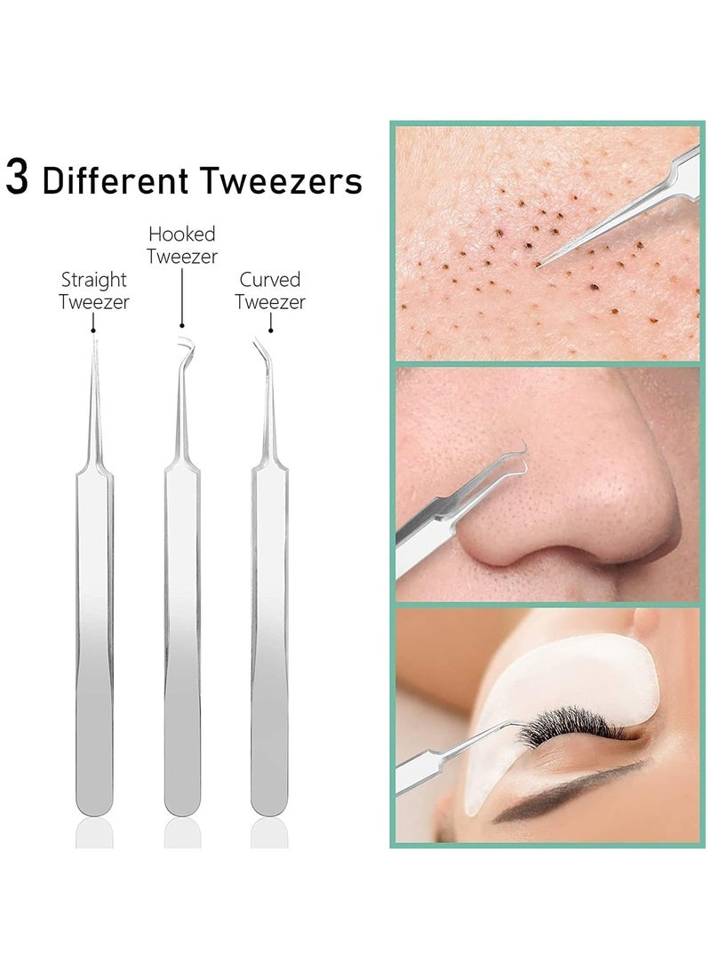 8pcs Blackhead Pimple Remover Tool Kit in Metal Case, Blackhead Acne Pimple Extractor Tool - Image 3