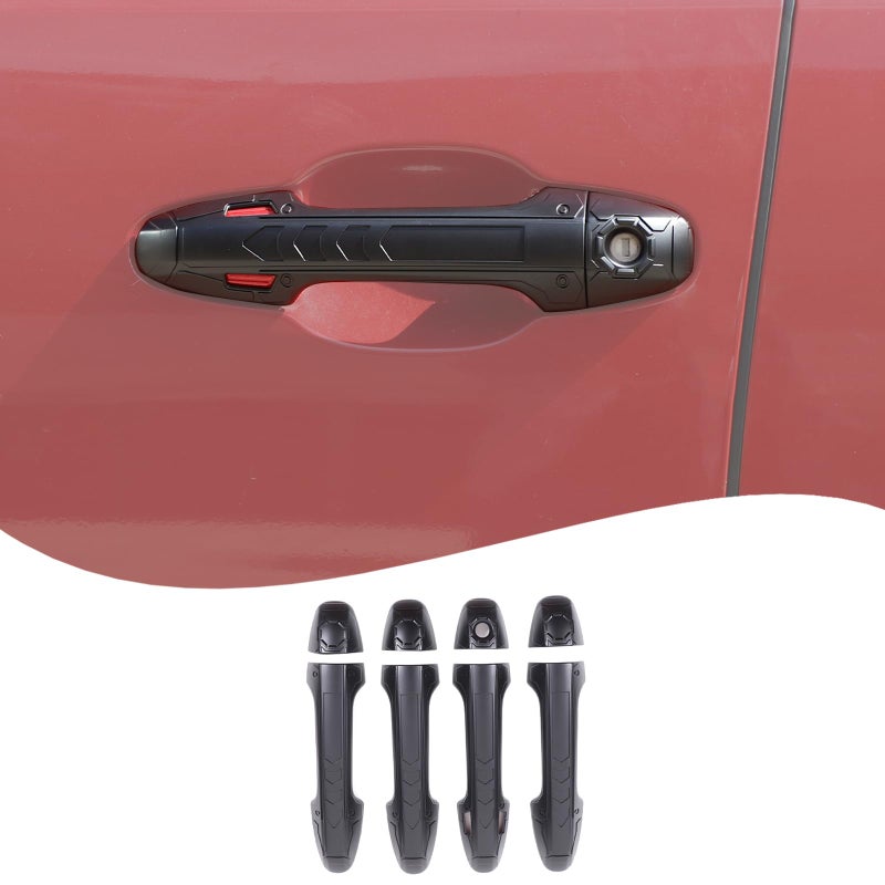 Lcojicep ABS Exterior Door Handle Protector Trim Frame Cover Compatible with Tacoma 20062015Door Handle CoverCar Door Handle Cover Frame Trim Matt BlackStyle B - Image 2