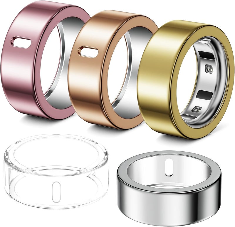 Hexasider 5 Pack Ring Cover Compatible with Oura Ring Gen 4/Oura Ring Gen 3 Horizon/Heritage, Abrasion-Resistant TPU Case for Oura Ring Protector Accessories for Oura Size 12 - Image 1