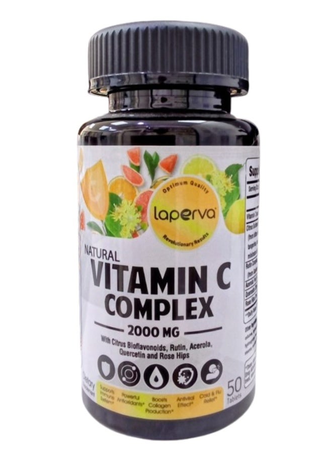 لابيرفا، مركب فيتامين سي الطبيعي ٢٠٠٠ ملغ، ٥٠ قرصًا