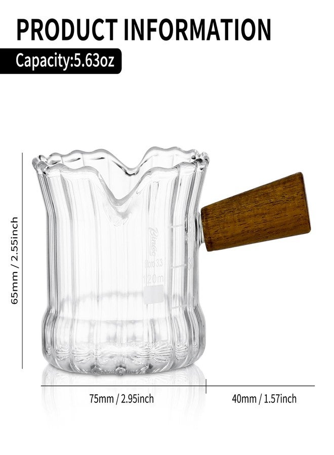 Bincoo 120ML Modern Clear Glass Espresso Shot Glass Set of 2, V-Shaped Mouth & Dual-Scale Markings, Heat-Resistant, 2 Count, Reusable, Ideal for Single or Double Shots - Image 3