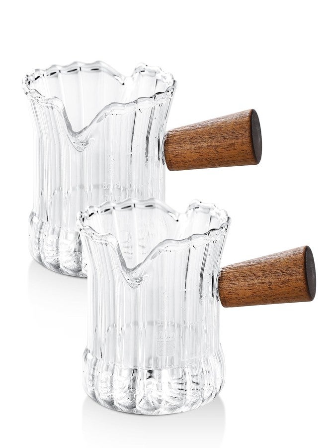 Bincoo 120ML Modern Clear Glass Espresso Shot Glass Set of 2, V-Shaped Mouth & Dual-Scale Markings, Heat-Resistant, 2 Count, Reusable, Ideal for Single or Double Shots - Image 1