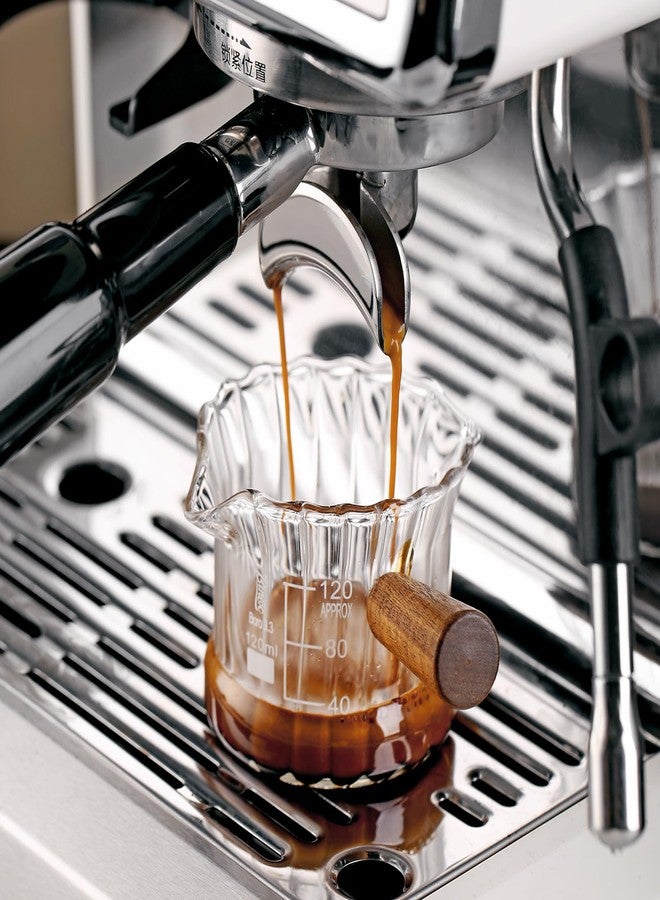 Bincoo 120ML Modern Clear Glass Espresso Shot Glass Set of 2, V-Shaped Mouth & Dual-Scale Markings, Heat-Resistant, 2 Count, Reusable, Ideal for Single or Double Shots - Image 4