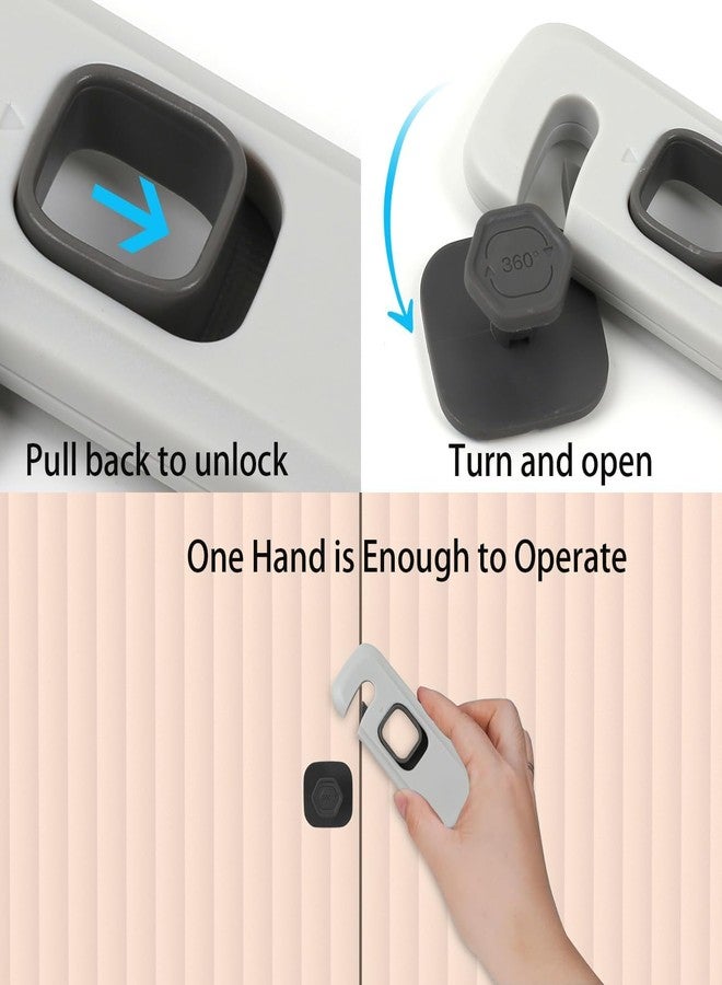 Rukshv Pack of 2 Child Safe Fridge Lock, Fridge Locks for Kids with Adhesive Pads, Baby Safety Locks for Refrigerators, Cabinets, Drawers, Double Doors and More - Image 4
