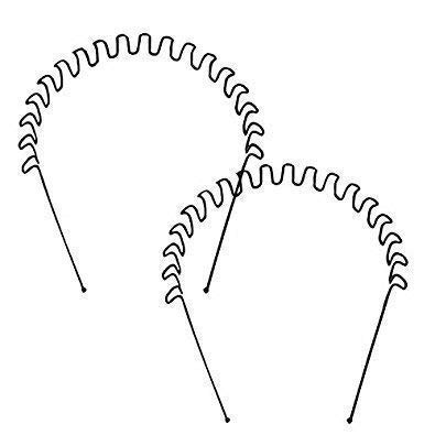 TRIPIN TRIPIN Hair Band for Men and Women Daily Use Black Spring Zigzag Wave Metal Hair Hoop Band Unisex Sports Headband Head Ware Accessories  - Image 1