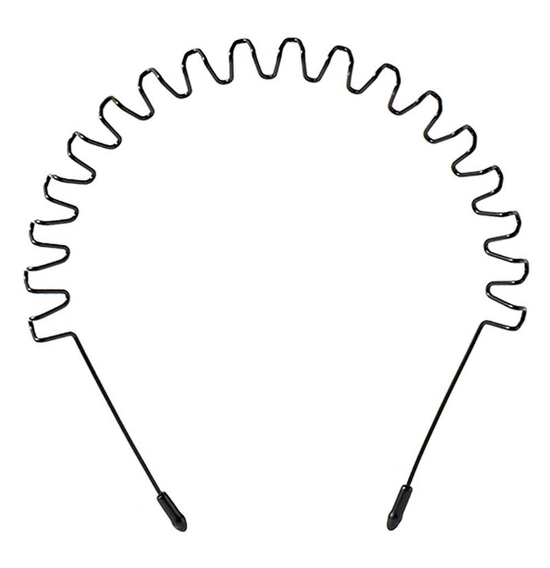 TRIPIN TRIPIN Hair Band for Men and Women Daily Use Black Spring Zigzag Wave Metal Hair Hoop Band Unisex Sports Headband Head Ware Accessories  - Image 2