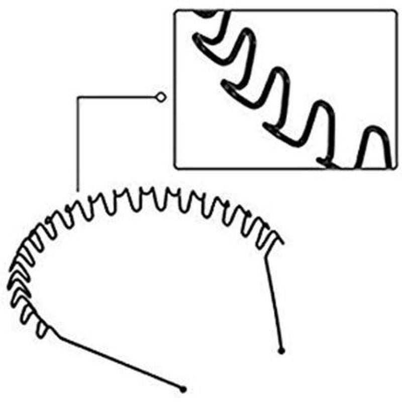 TRIPIN TRIPIN Hair Band for Men and Women Daily Use Black Spring Zigzag Wave Metal Hair Hoop Band Unisex Sports Headband Head Ware Accessories  - Image 3