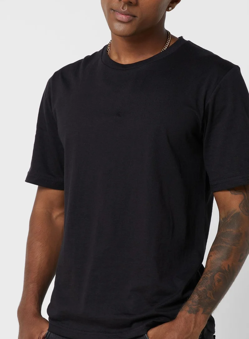 JACK & JONES 3 Pack Essential Crew Neck T-Shirt