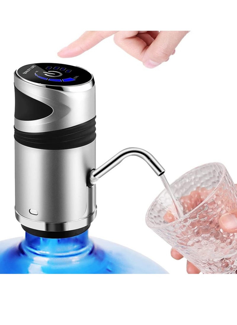 MIXDE Water Dispenser, 5 Gallon Water Dispenser, Smart Drinking Water Jug Pump Electric Touch Screen Automatic Water Pump Dispenser Switch with Child Lock for Camping Kitchen Office Kitchen, Workshop  - Image 1