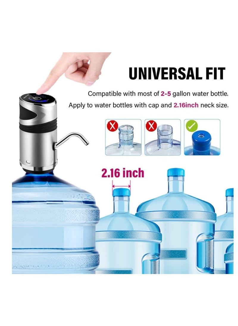 MIXDE Water Dispenser, 5 Gallon Water Dispenser, Smart Drinking Water Jug Pump Electric Touch Screen Automatic Water Pump Dispenser Switch with Child Lock for Camping Kitchen Office Kitchen, Workshop  - Image 4
