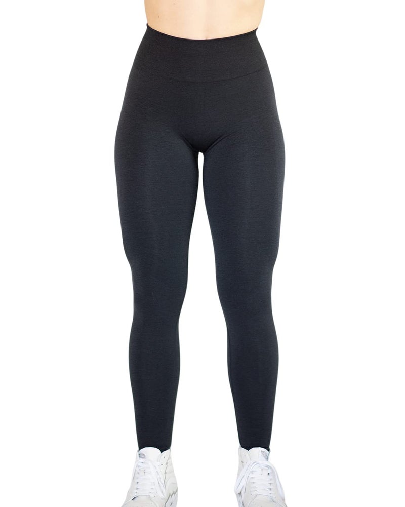 AUROLA Intensify Seamless Scrunch Legging Women Yoga Pants 7/8 Tummy Control Running for Workout Fitness Sport Active Legging-25'' (XS, Black) - Image 3