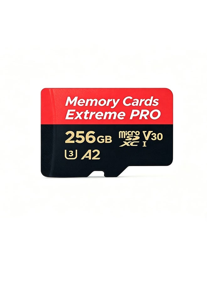 256GB high-end storage card, microSDXC type, supports full HD video, suitable for smartphones, dashcam, action cameras and surveillance cameras. - Image 1