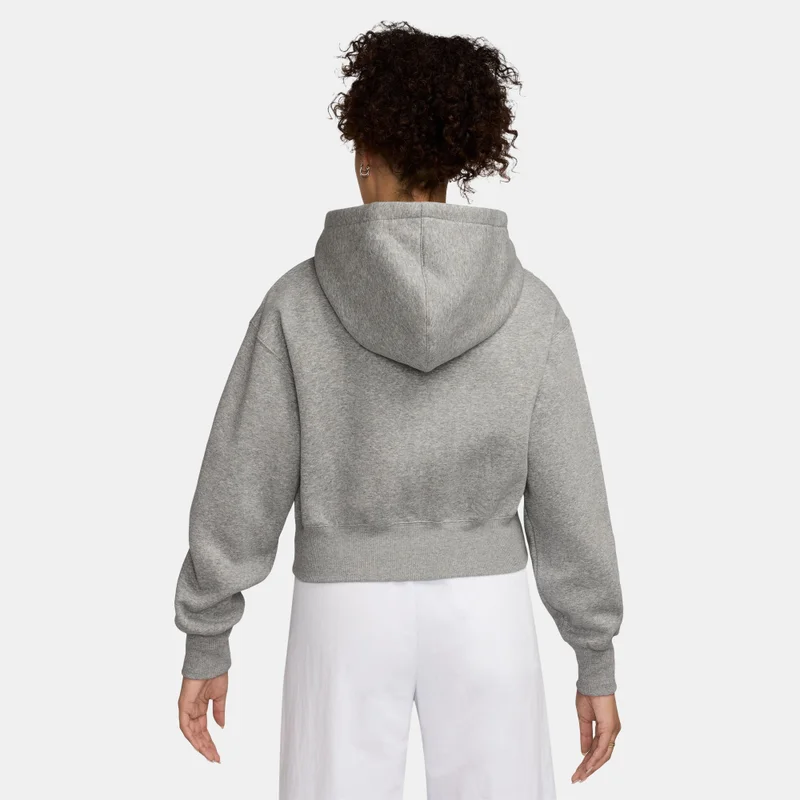 Nike Grey Women's Sportswear Phoenix Cropped Hoodie for Women | Best Price UAE