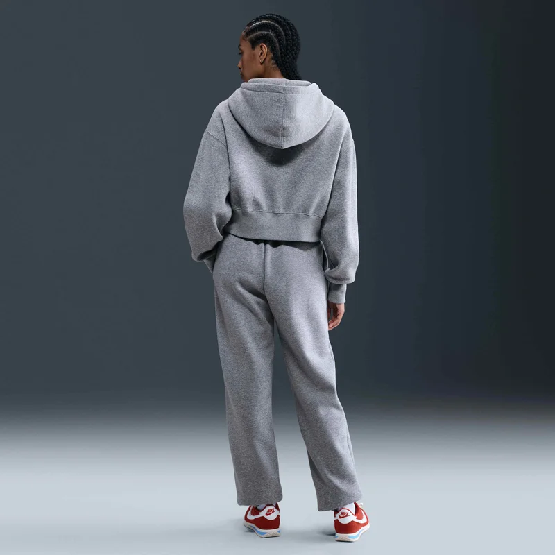 Nike Grey Women's Sportswear Phoenix Cropped Hoodie for Women | Best Price UAE