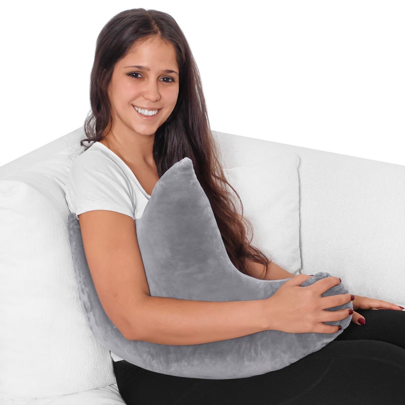 AbleUplift Rotator Cuff Pillow Soft Comfortable Shoulder Pillow for Surgery Ergonomic Shoulder Support Pillow with Double Zipper Cover Machine Washable Gray