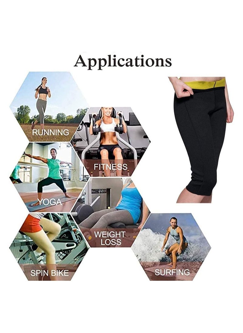 Generic - Women Neoprene Sauna Sweat Workout Shorts Weight Loss slimming thermo pants Leggings for Fat Burning weight loss Body Shaper, Fits Swimming Sauna Yoga Gym Cycling,XL - Image 1