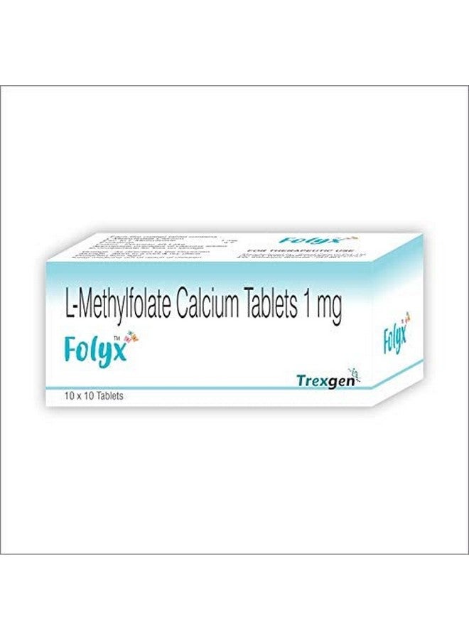 Trexgen - FOLYX L Methyl folate 1 mg (Active form of Folic acid (Vitamin B9) -100 Tablets - Image 1
