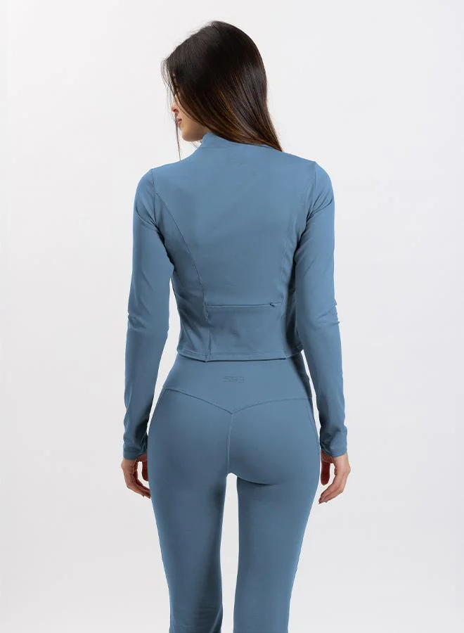 SHAPES SOFT SCULPT ZIP-UP CROP TOP