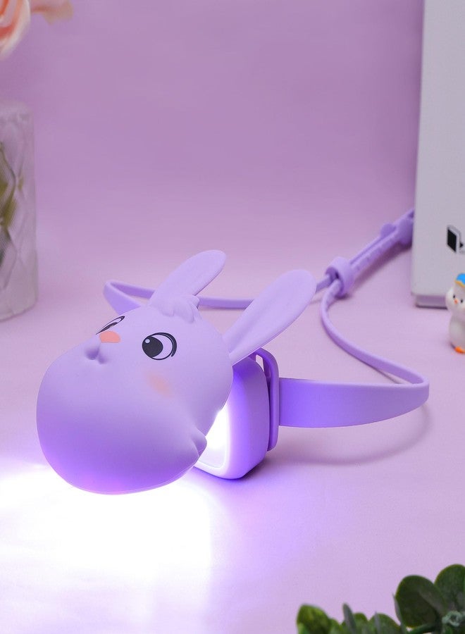 CoolGift Mart Kids Headlamp Rechargeable Rabbit Headlamp, 3 Level Brightness with Flash Modes, Gifts for Kids Girls Boys, Flashlight Head Light for Camping Hiking Night Walking - Image 1