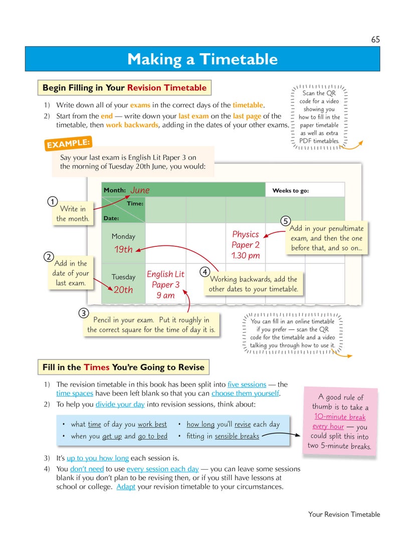 How to Revise for A-Level: Study Skills & Planner - from CGP, the Revision Experts (inc Videos)