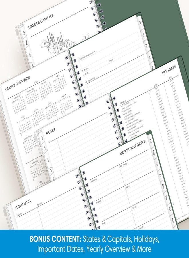 Blue Sky 2026-2027 Weekly and Monthly Academic Year 15 Month Planner Calendar, April 2026 - June 2027, 5" x 8", Flexible Cover With Zip Pouch, Wirebound, Storage Pocket, Seychelle - Image 5