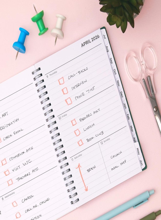 Blue Sky 2026-2027 Weekly and Monthly Academic Year 15 Month Planner Calendar, April 2026 - June 2027, 5" x 8", Flexible Cover With Zip Pouch, Wirebound, Storage Pocket, Seychelle - Image 2