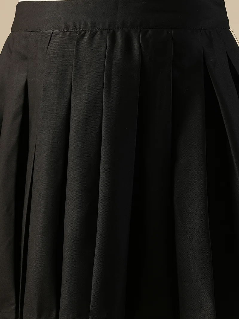 جلو باص جوبس تنورة تنس نسائية قصيرة كورية بخصر مرتفع وطيات