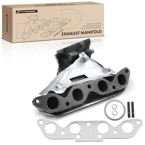 A-Premium Engine Exhaust Manifold Kit W/Gasket, Studs, Nuts, Heat Shield [4Cyl 1.6L 1.8L] Compatible with Chevy, Geo & Toyota - Corolla 1988-1997, Prizm 1989-1997, Nova 1988, Celica, Replace# 94856515 - Image 1