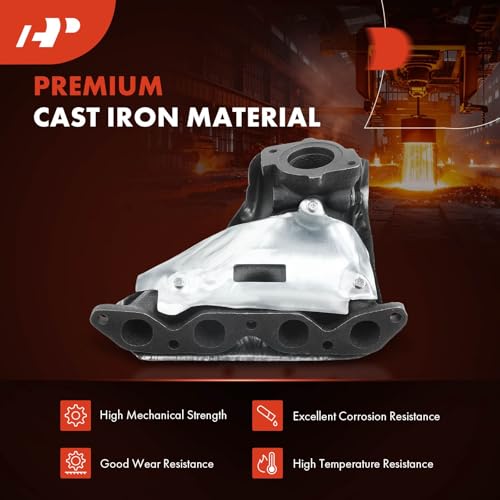 A-Premium Engine Exhaust Manifold Kit W/Gasket, Studs, Nuts, Heat Shield [4Cyl 1.6L 1.8L] Compatible with Chevy, Geo & Toyota - Corolla 1988-1997, Prizm 1989-1997, Nova 1988, Celica, Replace# 94856515 - Image 4