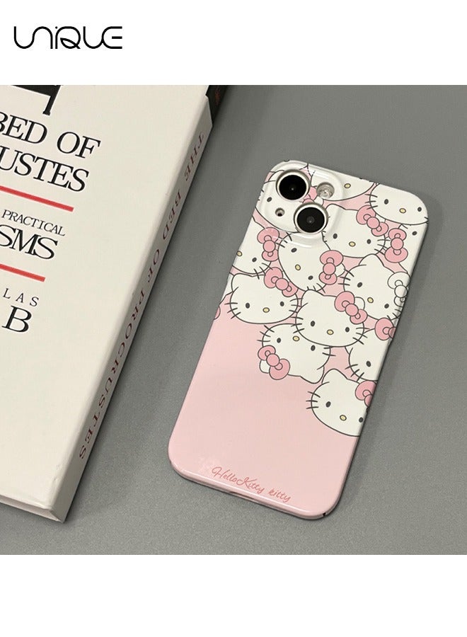 يونيك متوافق مع غطاء iPhone 15 ، وغطاء هاتف Kawaii بنمط الكرتون ، وحماية شاملة للكاميرا بالكامل ، وغطاء هاتف KT Cat Theme (وردي) - Image 5