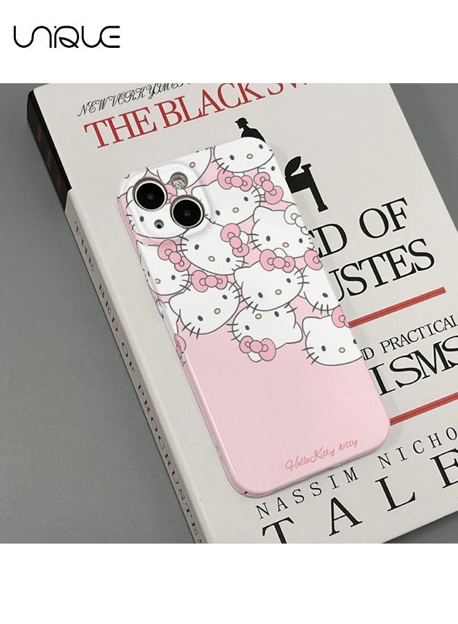 يونيك متوافق مع غطاء iPhone 15 ، وغطاء هاتف Kawaii بنمط الكرتون ، وحماية شاملة للكاميرا بالكامل ، وغطاء هاتف KT Cat Theme (وردي) - Image 4