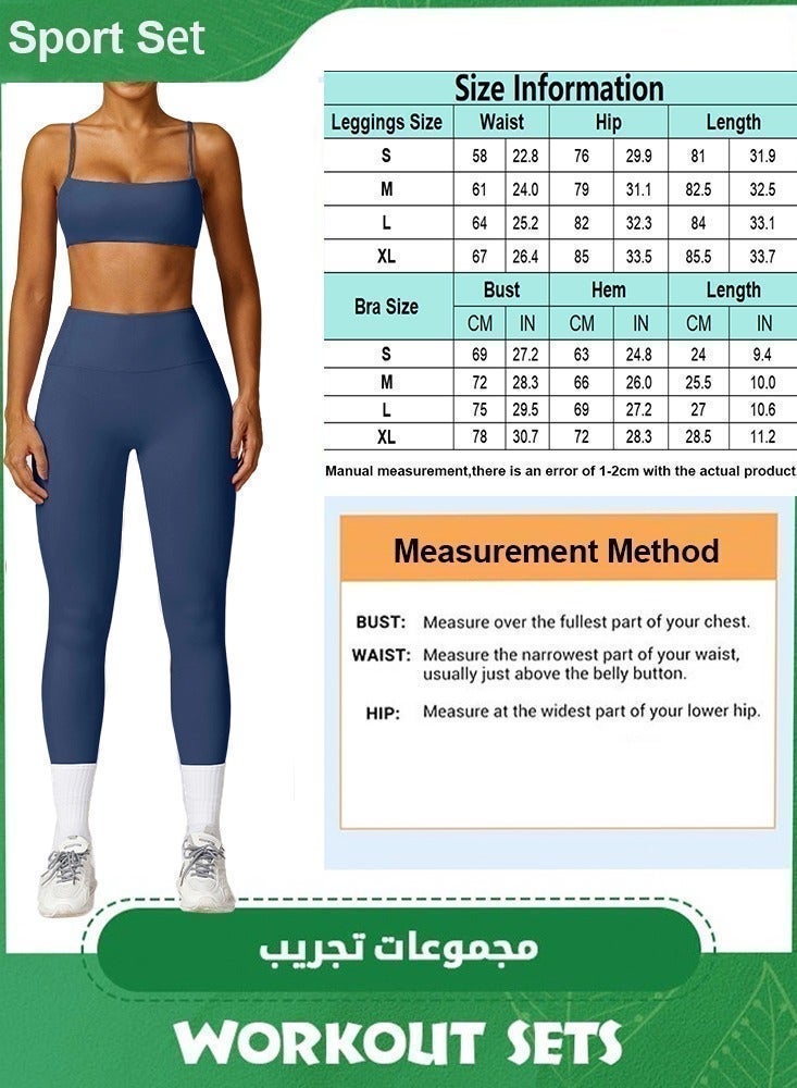 general Women's 2 Piece Workout Set,Sport Bra and Yoga Leggings Sportswear,Breathable Stretchy Gym Clothes Ladies,Running Training Athletic Outfits,Fashion Tracksuits - Image 5