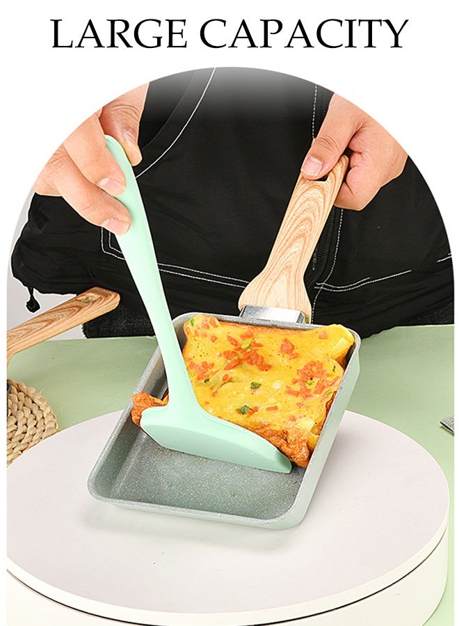 DUNISO Multifunctional Non Stick Grill Pan,Frying Pan suitable for Gas Stove and Induction Cooker,Pan With Wooden Handle for Frying Eggs, Steak and Vegetables - Image 4