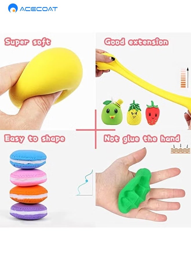 ACECOAT Modeling Clay Kits - 36 Colors Air Dry Clay for Kids, DIY Molding Toys with Sculpting Tools, Ultra Light & Soft, DIY Crafts School Classroon Projects, Gifts for Ages 3-12 Boys & Girls Kids - Image 3