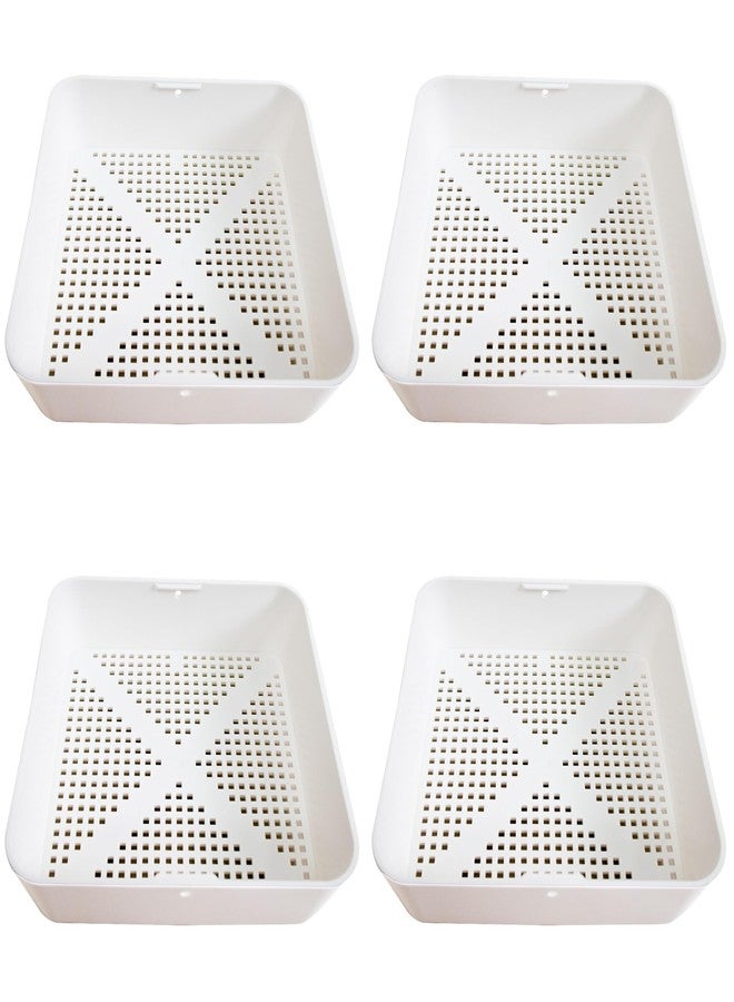 Leyso 4 Pcs 8.5-inch Thermoplastic Floor Sink Drain Strainer Drop-in Sink Drain Basket Drain Cover, Catch Food Particles for Restaurants Compartment Sink, Fits in 12" Floor Sinks - Image 1
