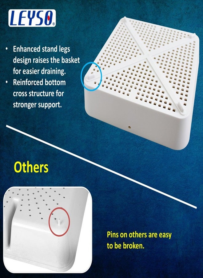 Leyso 4 Pcs 8.5-inch Thermoplastic Floor Sink Drain Strainer Drop-in Sink Drain Basket Drain Cover, Catch Food Particles for Restaurants Compartment Sink, Fits in 12" Floor Sinks - Image 4
