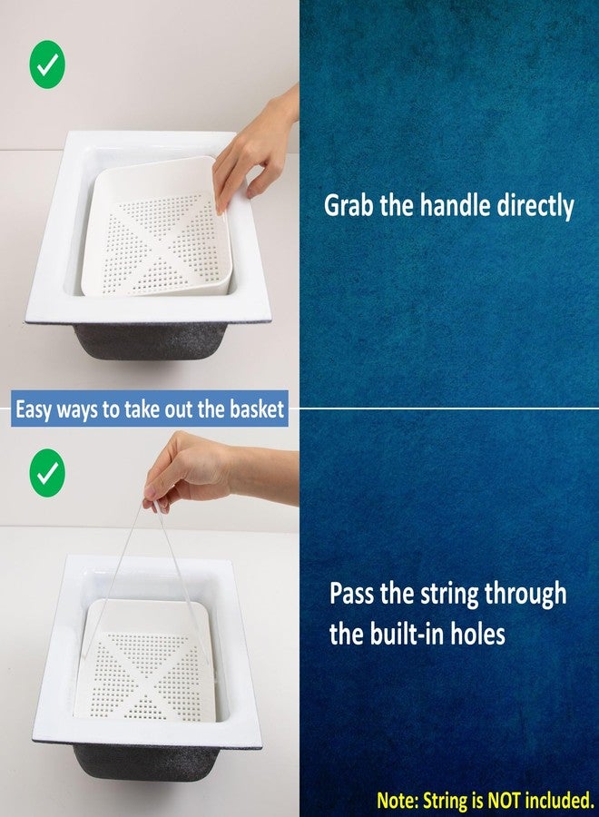 Leyso 4 Pcs 8.5-inch Thermoplastic Floor Sink Drain Strainer Drop-in Sink Drain Basket Drain Cover, Catch Food Particles for Restaurants Compartment Sink, Fits in 12" Floor Sinks - Image 5