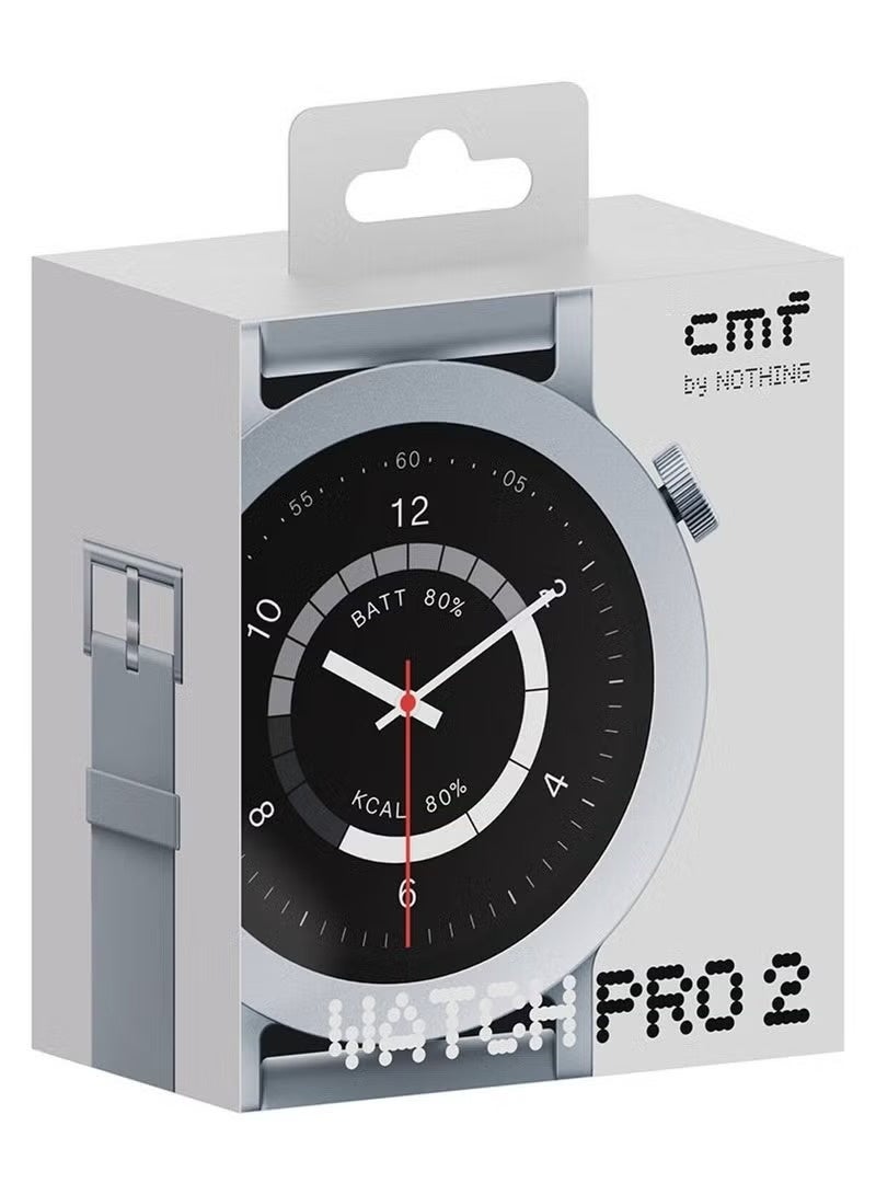 CMF Watch Pro 2 Smartwatch for Men Women, Fitness Tracker with Heart Rate, SPO₂ Monitoring,120 Sports Model, Bluetooth Calls with AI Noise Reduction, IP68 Waterproof with GPS for Android iOS Ash Grey - Image 2