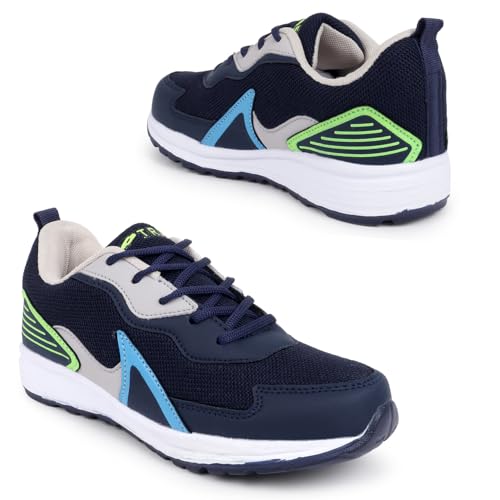 TRASE Kids Boys Sports Shoes | Running, Walking, All Day Casual Wear with Lace-Up Design (Navy, 3 UK) - Image 5