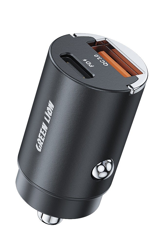 GREEN LION USB C Car Charger PD 36W, USB A QC 36W with USB C To USB L 1m Cable / Charging Protection / Heat Dissipation / Made for Phones (iPhone, Samsung, Xiaomi) and Tablets - Black - Image 1