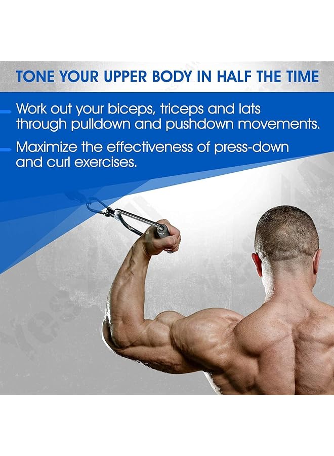 X spring D Handle Cable Attachment Cable Machine Handle Attachment Lat Pull Down Attachment for Weight Workout Strong and Durable Pull Down Attachment Home Gym Accessories for Cable Machine - Image 5