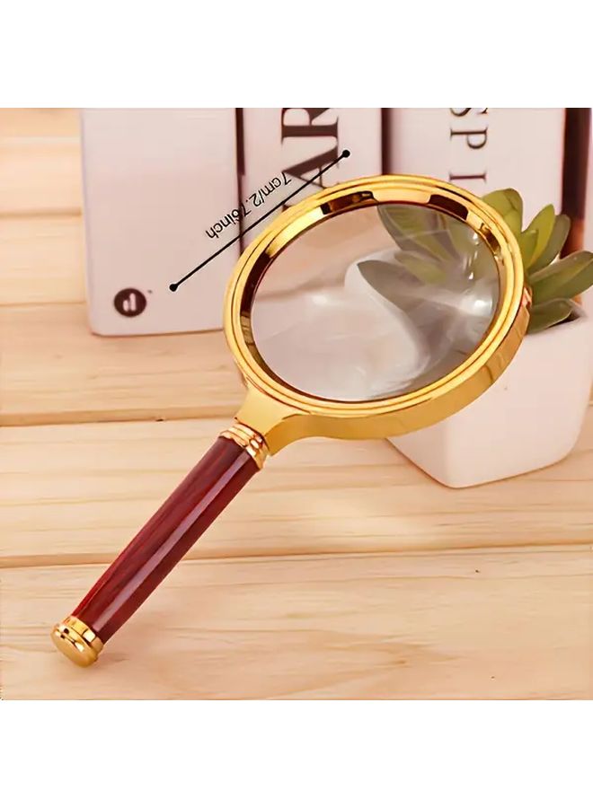10x Magnifying Glass High Definition Metal Handheld Magnifier Ergonomic Handle No Power Required 6 Cm Reading Books Newspapers Outdoor - Image 5