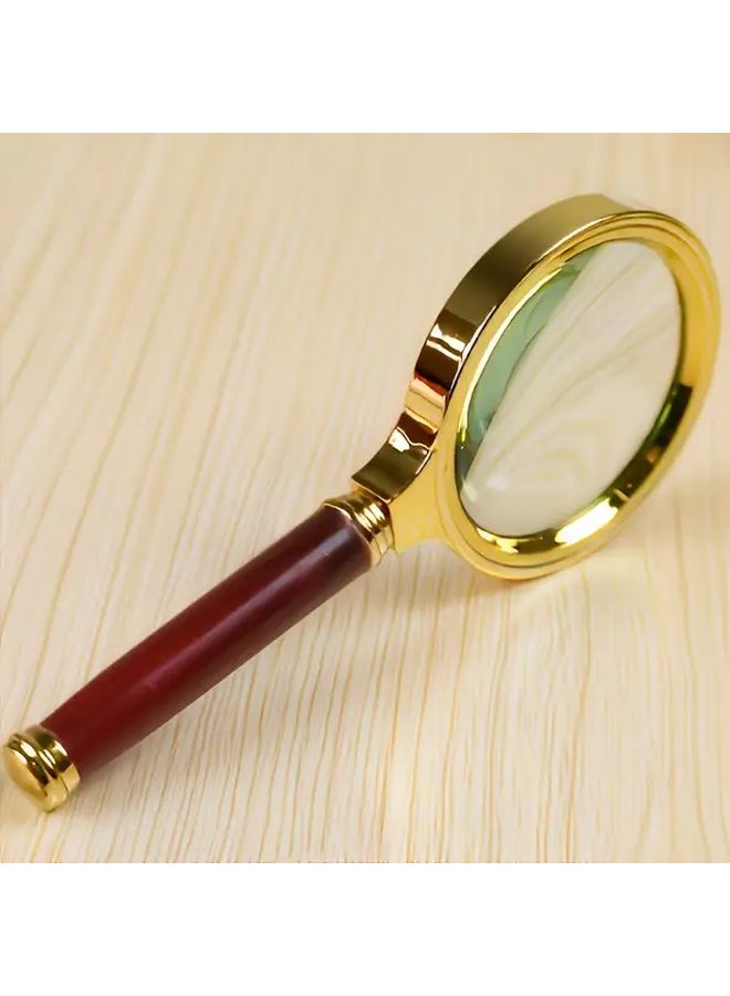 10x Magnifying Glass High Definition Metal Handheld Magnifier Ergonomic Handle No Power Required 6 Cm Reading Books Newspapers Outdoor - Image 1
