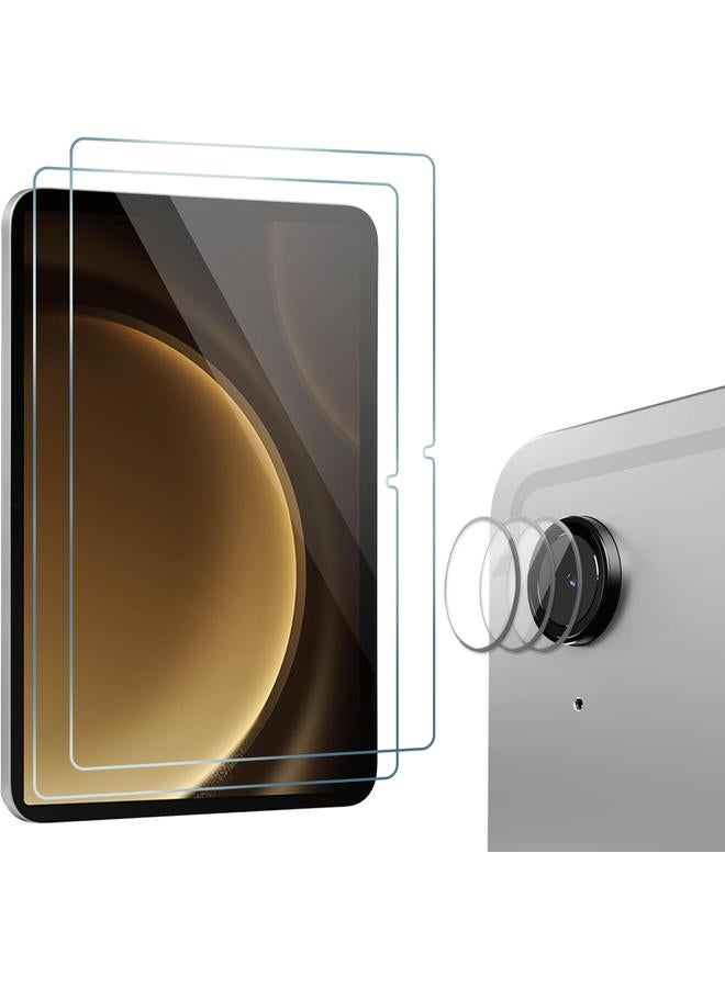 Procases 2 Pack Screen Protectors For Galaxy Tab S9 Fe 5G Wifi 10.9" 2023 + 3 Pack Camera Lens Protectors Tempered Glass Film Guard For Galaxy Tablet Sm X510 X516 X518 2 Pack - Image 1