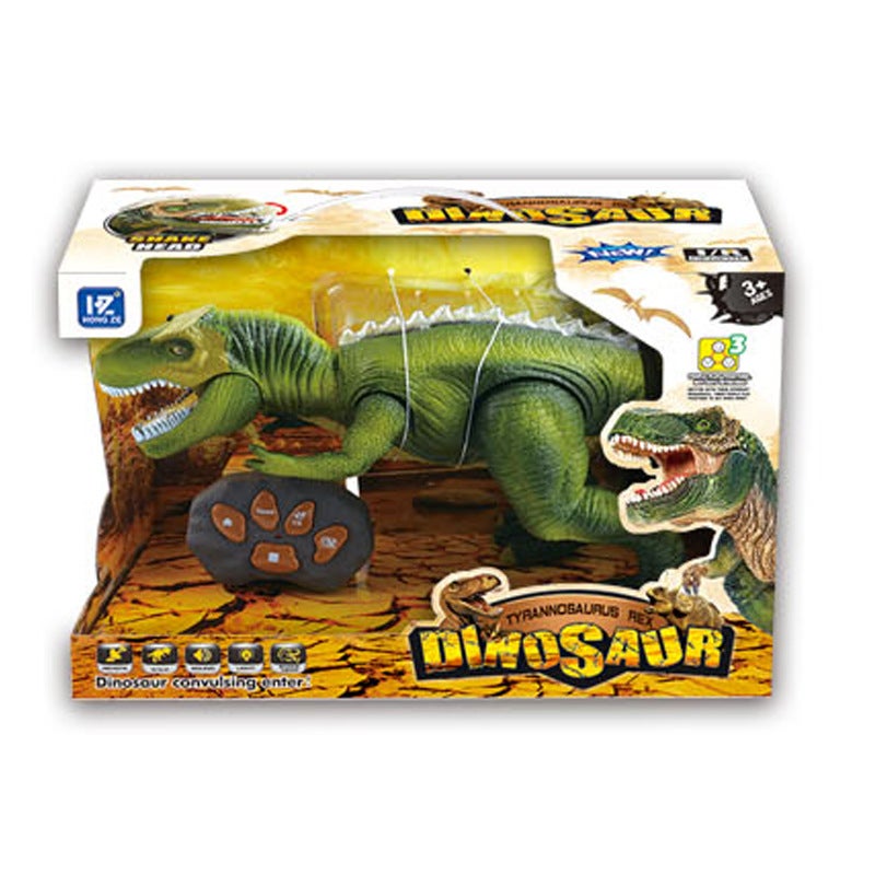 لعبة ديناصور تي ريكس متحركة بالتحكم عن بعد مع أضواء ووضع الرقص للأطفالRC T-Rex Small Pack Green